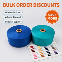 Fil à tricoter en vrac en mélange coton-polyester pour chaussettes, fil à tricoter open end haute ténacité anti-boulochage, couleur personnalisée