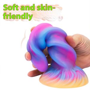 Frauen Glow in the Dark Silikon Sexspielzeug Anal Spielzeug mit Saugnapf Riesige Schraube Butt Plug Dragon <span class=keywords><strong>Strap</strong></span>-On <span class=keywords><strong>Dildo</strong></span> - Product Image 3