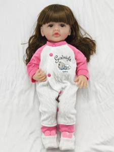 55cm lindo pelo largo plástico suave hermosa ropa con calcetines simulación muñeca <span class=keywords><strong>reborn</strong></span> - Product Image 5