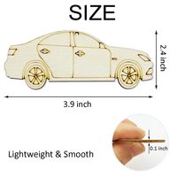 Cortes de Madera sin Acabado en Forma de Coche, Rodajas de Madera en Blanco con Forma de Coche para Pintar DIY, Adornos de Madera para Graffiti, Manualidades Hechas a Mano para Niños, Fiesta