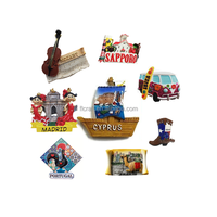 Aimants en résine de pays 3D pour réfrigérateur Aimant de réfrigérateur en polyrésine imprimé personnalisé Aimant de réfrigérateur personnalisé Souvenirs de tourisme