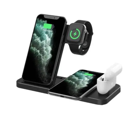 15W Wireless Charger 4-in-1-Schnellladestation für Apple Watch 6 SE 5 4 3 2 iPhone 11 XS XR X 8 Airpods Pro Stand Pad