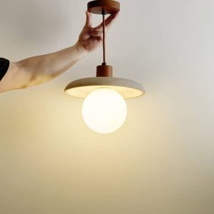 Huangdong Stone Wabi-Sabi Style <b>Dining</b> Room Lighting Retro Japanese Art Balcony Entrance Chandelier for Pendant <b>Lights</b> - Product Image 4