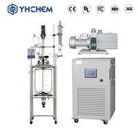 Réacteur en verre à double enveloppe de 100 L pour usines de fabrication, système automatique contrôlé par PLC, température haute précision