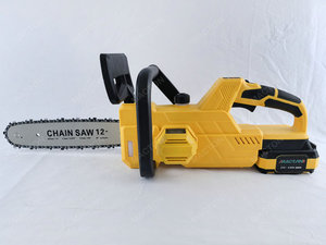 Cordless Lithium-Ion Chainsaw - Lightweight Handheld Electric <b>Saw</b> for Tree Trimming with 12 Inch Guide Bar - Product Image 2