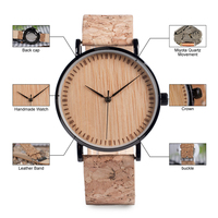 Montres minimalistes japonaises avec mouvement Miyota, boîtier en acier inoxydable de 40 mm, bracelet en cuir de liège, luxe, sport, mode, unisexe