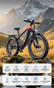 Entrepôt UE DUOTTS F26 <span class=keywords><strong>Lite</strong></span> Vélo électrique 48V 18AH 26 pouces Pneu gras 7 vitesses pour adultes - Product Image 2
