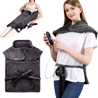 Coussin chauffant électrique en micro-élasthanne de haute qualité pour le cou et les épaules, avec fil chauffant à température contrôlée en polyester, pour usage domestique