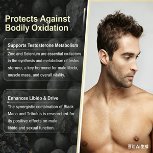 Kapsul Ekstrak Akar Maca Shilajit Murni Berkualitas Tinggi dari Pabrik OEM, Suplemen Herbal Sehat untuk Pria Bertenaga, Kekuatan Ekstra untuk Pria Dewasa - Product Image 3