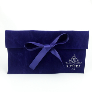 Bolsa de Terciopelo con Logotipo Personalizado, Bolsa de Ante Tipo Sobre, Bolsa Grande para Exhibición de Joyería, Bolsa de Regalo para Aretes y Collares - Product Image 1