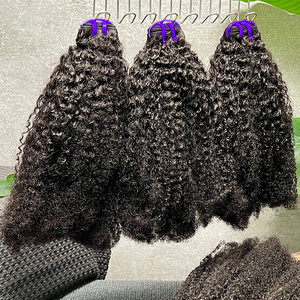 Großhandel Afro Kinky Coily Curly Unverarbeitete Raw Micro Twist Echthaar Web verlängerungen Vietnam esische Curly 4c Haar bündel - Product Image 3