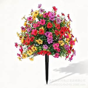 Rama de Flor Artificial Violeta de Plástico para Insertar en el Suelo, Decoración para Exteriores, Accesorio de Fotografía, Meiduo Flower Industry - Product Image 2