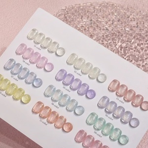 Set <span class=keywords><strong>de</strong></span> 12 Esmaltes <span class=keywords><strong>de</strong></span> Uñas en Gel Efecto Terciopelo Nieve, UV LED, Removible, con Brillo, Efecto Ojo <span class=keywords><strong>de</strong></span> Gato, <span class=keywords><strong>Semipermanente</strong></span>, para Salón o Manicura Casera - Product Image 4
