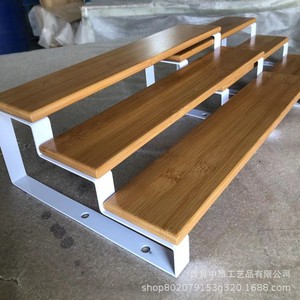 Étagère à épices en bois sans perçage pour cuisine, double niveau pour comptoir, support de rangement multifonctionnel pour condiments et huile - Product Image 4