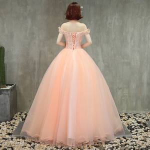 Off-Shoulder Ball Gown Evening Dress Floral Print Chiffon Empire Waist Long Prom Wedding Dress Plus Size - Product Image 4