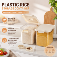 Huge Food-grade Plastic Rice Storage Container Home Use Rectangular Sealed Insect-Proof Moisture-Proof Rice Box