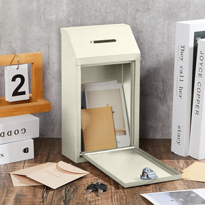 Kim loại Tặng tiền mặt hộp bộ sưu tập hộp với khóa Treo Tường Hộp thư giao hàng Lá phiếu <span class=keywords><strong>container</strong></span> cho văn phòng nhà ngoài trời cửa - Product Image 4