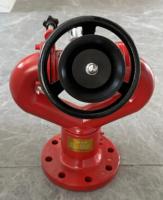 Monitor Air Pemadam Kebakaran Luar Ruangan Merah Tipe Hidrolik Listrik Stok Seri Baja Karbon Besi Cor Aliran Lurus Kabut