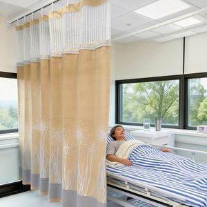 Cortinas Divisorias de Privacidad Esun, Antimicrobianas, Ignífugas, Opacas, Aislantes, de Poliéster/Lino Jacquard - Product Image 3