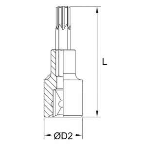 FERVI - BN423N030A Douille Torx 1/2 ''-EAN 8012667282417 DOUILLES À MAIN 1/2 - Product Image 2