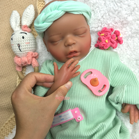 Lebensechte Reborn-Puppe mit geschlossenen Augen, Ganzkörper aus medizinischem Silikon, handgezeichnete Hautvenen, realistische Haptik, Komfort-Begleiterpuppe