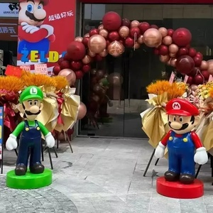 Estatua de Fibra de Vidrio de Tamaño Real de Super Mario, Luigi y <span class=keywords><strong>Yoshi</strong></span>, Decoración para Centros Comerciales, Parques, Famosa en Internet, Figura Personalizada de Fábrica - Product Image 1