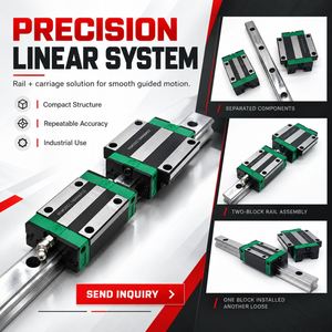 Rail de guidage linéaire et bloc HIWIN HGR15 HGR20 HGR25 HGR30 HGR45 – Accessoires de machinerie de haute qualité avec composant de roulement central - Product Image 1