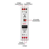 Alimentation électrique sur rail DIN MDR-20-24 12V 24V CC, entrée CA universelle, sortie 20W 24V, économique