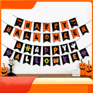 ของตกแต่งธีมฮาโลวีนสำหรับปาร์ตี้วันเกิดธงแบบดึงธงแบบใช้ฉากสำหรับวันฮาโลวีน - Product Image 2
