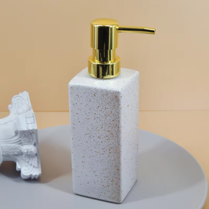 ขวดแชมพูทรงเหลี่ยมแบบเซรามิกเลียนแบบ ขวดสบู่เหลวและครีมนวดผมสำหรับเครื่องสำอางและ<span class=keywords><strong>โลชั่น</strong></span> - Product Image 2