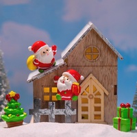 Figurines de poupée ours de noël miniatures décor à la maison accessoires de gâteau ornement intérieur de voiture