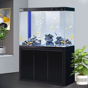 Luxe Super Platina Arowana Tank Grote Bodem Filter Droge Natte Scheiding Rechts Overloop Glazen <span class=keywords><strong>Aquarium</strong></span> <span class=keywords><strong>Aquarium</strong></span> <span class=keywords><strong>Aquarium</strong></span> Voor Leven - Product Image 4