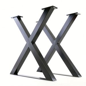 Quincaillerie d'ameublement Usine de pieds de table en métal sur mesure Pieds amusants en forme de X en fer sur mesure - Product Image 3