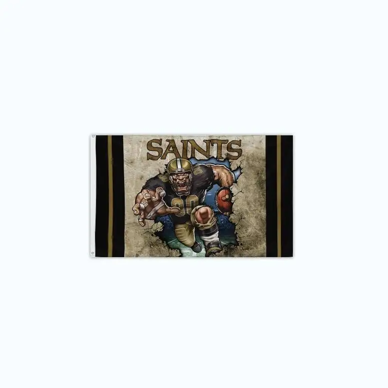 Hochwertiges individuelles New Orleans Saints 3×5 Fuß Flagge Sport Fußball Champions Wanddekor Banner
