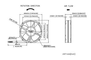พัดลมคอนเดนเซอร์แบบแกน  ไร้แปรงถ่าน  ลูกปืนพลาสติก  ทนอุณหภูมิสูง  48V  ไฟฟ้า  OEM/ODM - Product Image 5