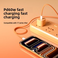 Kabel Data IPhone17 Braided Type-C 60W Pengisian Cepat & Transfer Data untuk Ponsel