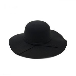 Sombreros Fedora de Fieltro de Ala Ancha de Color Sólido Baratos para Mujer, Invierno - Product Image 5