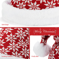 Chapeau de Noël en coton tricoté épais pour adulte, collection Hiver 2026 – Cadeau idéal pour le Nouvel An, fête, déguisement et accessoires de décoration.