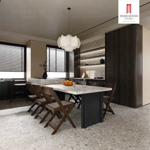 Dalles en pierre frittée polie à motif marbre grand format 1600x3200x12mm - Résistantes aux acides et aux rayures pour cuisine et extérieur - Product Image 4