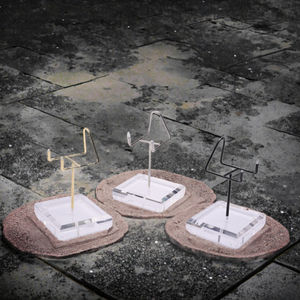 Среднее акриловое основание, держатель-мольберт, Элегантный кристаллический стенд, Современная минеральная Агатовая база для рекламных выставок - Product Image 4