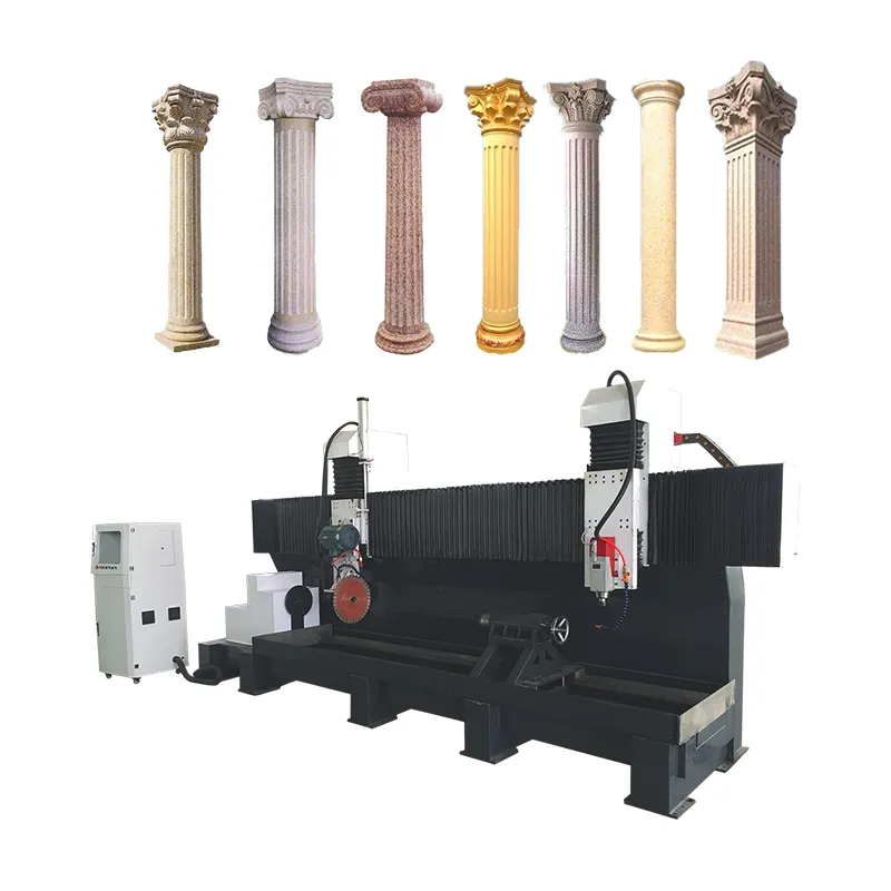 Cnc máquina de polimento, máquina de polimento para corte de mármore para coluna romana pilaster