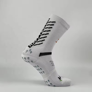 Custom White Sport Crew Soccer <b>Socks</b> Anti-Slip Grip Athletic Running Football <b>Socks</b> Custom Design High Quality Wholesale - Product Image 3