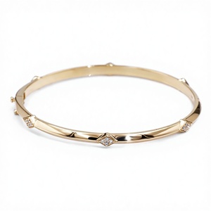 Tianyu Customized D VVS Round Cut Moissanite Diamond Bracelet Women 10K 14K 18K <strong>Solid</strong> <strong>Gold</strong> Charming Bracelet <strong>Bangles</strong> - Product Image 1