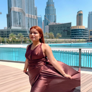 Elegant Brown Satin Convertible Wrap Maxi <b>Dress</b> for Women Multiway <b>Halter</b> Neck <b>Backless</b> Sleeveless High Slit Evening Gown - Product Image 1