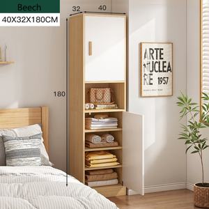 Muebles de Dormitorio, Armario de Madera de Estilo Moderno con 1 Puerta y Cajones - Product Image 2