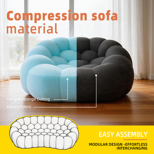 Sofá Modular Moderno Comprimido al Vacío, Sofá Burbuja Multiusos de 1, <span class=keywords><strong>2</strong></span> y <span class=keywords><strong>3</strong></span> Plazas, Sofás Curvos de Compresión Tipo Fútbol - Product Image 3