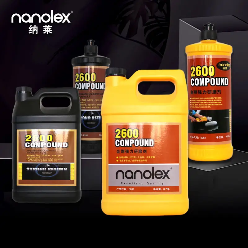 منتجات عناية بالسيارة وتفاصيلها من Nanolex 2600 المركب سريع القطع وخالي من السيليكون مركب تلميع السيارة مرتفع الطلب