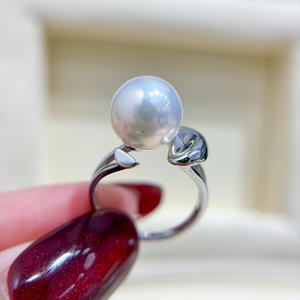 ขาตั้งแหวนเงินแท้ S925 สำหรับทำเครื่องประดับแฟชั่น DIY รองรับลูกปัดทรงกลมขนาด 10-13 มม. รุ่น 10492 อุปกรณ์เสริมสำหรับแหวนประดับมุก ขาตั้งเปล่าสำหรับแหวนประดับมุก - Product Image 2