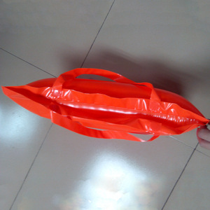 Inflatable Beach Pillow Square Red PVC Camping Outdoor Cushion 0.25mm Thickness - Product Image 2