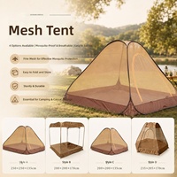 Tente de camping pliable entièrement automatique pour l'extérieur avec moustiquaire, prête à l'emploi pour l'été, tente de pique-nique en maille pour deux personnes